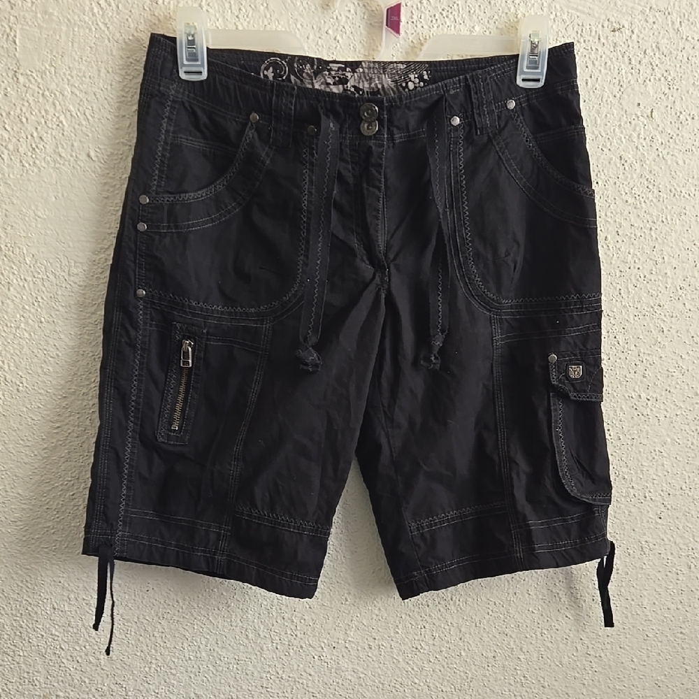 B6 Next Black Cargo Shorts with Utility Design Sz 12